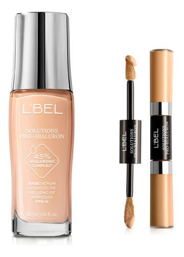 Pack Base De Maquillaje Solutions Pro Hialuron De Lbel Champagne