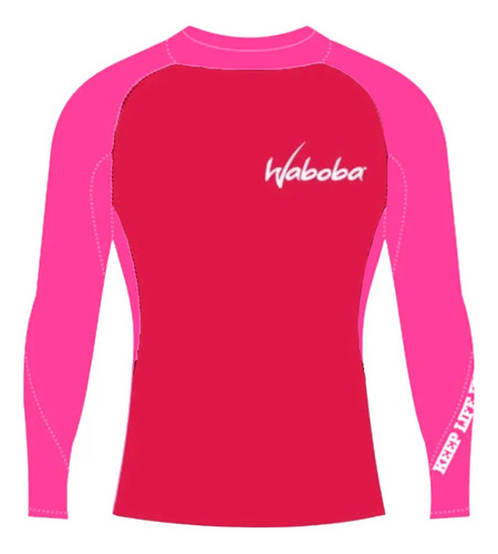 Remera Lycra Térmica Waboba Niño Talle 4 Bordo Y Fucsia