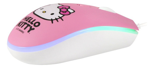 Mouse de computador Hello Kitty + Mat HKM-N83 cor rosa