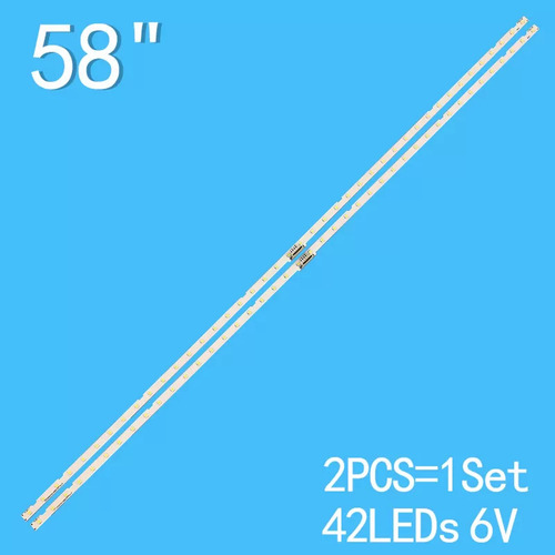2 Tiras Con 42 Leds Compatible Con Un58nu7200f Un58nu7200