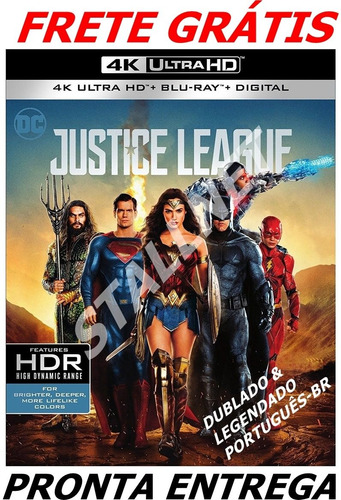 Bluray + 4k Ultra Hd Justice League Dublado Lacrado C/luva