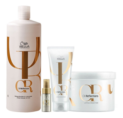 Kit Oil Reflection 3 Produtos + Óleo Light 30ml Wella