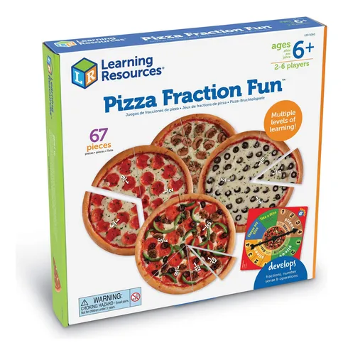 Learning Resources Pizza Fraction Fun Game, 13 Fracciones De