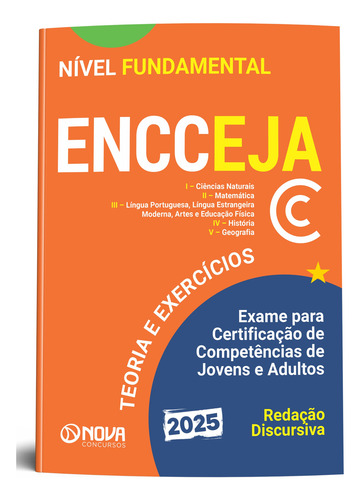 Apostila Completa Encceja 2025 - Nível Fundamental - Ensino Fundamental - Editora Nova