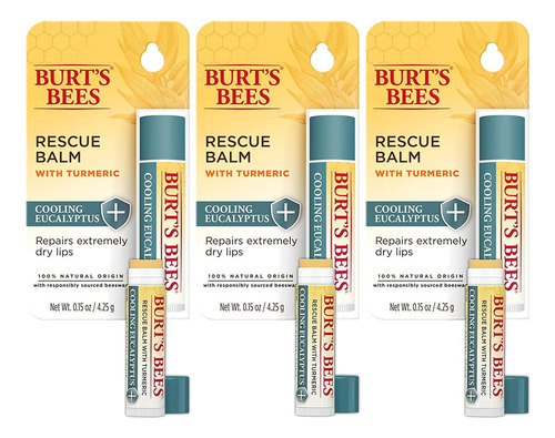Burts Bees 100% Natural Origin Rescue Bálsamo Labial Con Cer