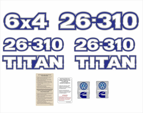 Adesivos Compatível 26-310 Titan 6x4 Cummins Resinados R892 Cor PADRÃO