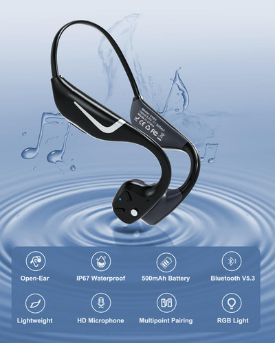 Monodeal Auriculares De Conducción Ósea Bluetooth, Auricular