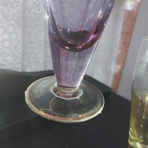 Imagem 8 de 10 de Taça Antiga Cristal Imperial Filete Em Ouro 2 Unidades