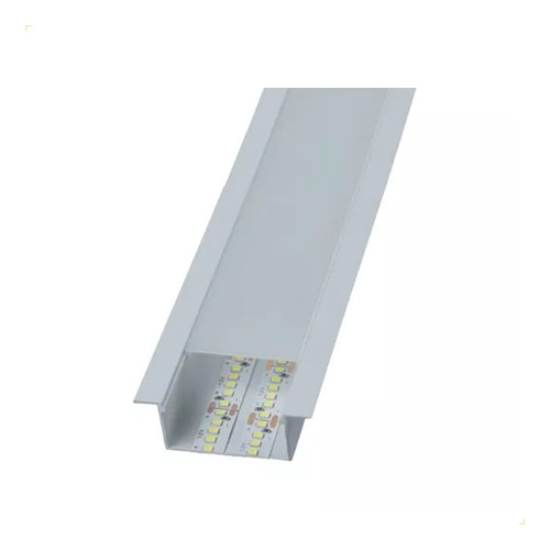 15 Kit Perfil Embutir 3m 50x20 + Fita 240 Leds Dupla + Fonte