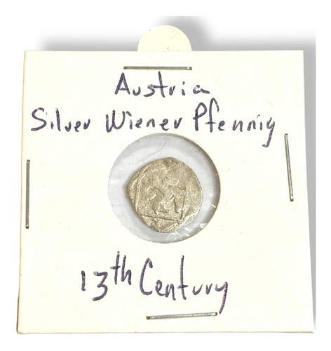 Moneda Medieval De Plata De Austria Wiener Pfennig Siglo 13