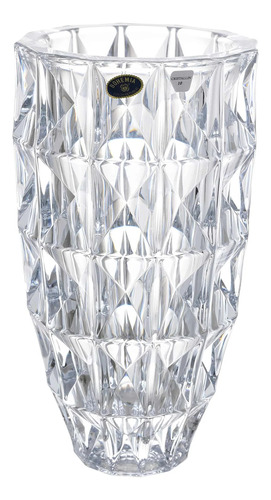 Florero De Cristal Bohemia Diamond 28cm Decorativo Para Mesa
