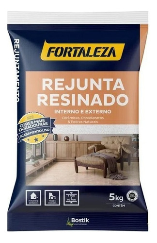 Rejunte Acrílico 1kg Cinza Fortaleza