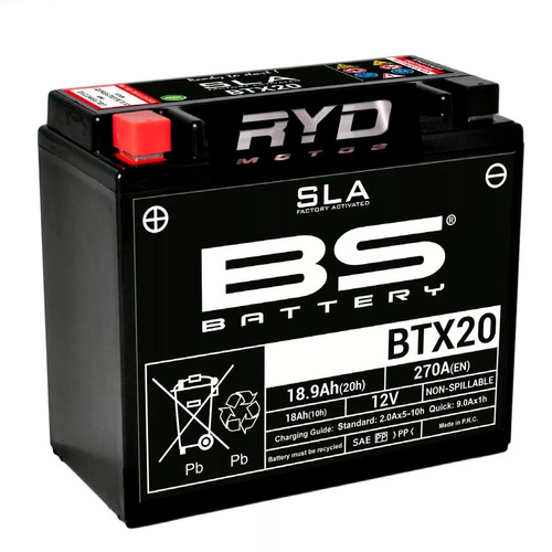 Batería Btx20 Ytx20 Can Am 550 Bs Battery Ryd