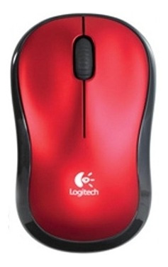 Mouse Logitech M185 Wireless Inalámbrico Rojo - 910-003635