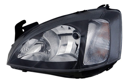Farol Máscara Negra Corsa Hatch Sedan 03 A 12 Montana Raiado