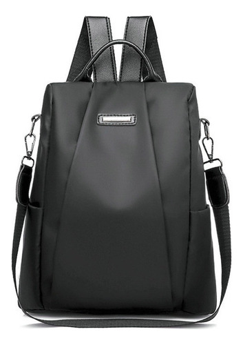 Mochila antirrobo impermeable para mujer, mochila de viaje, color negro