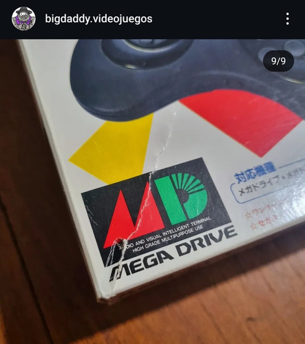 Joystick Mega Drive De 6 Botones De Sega, Color Negro Negro