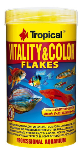 Alimento Hojuelas Peces Tropical Vitaly & Color 250 Ml