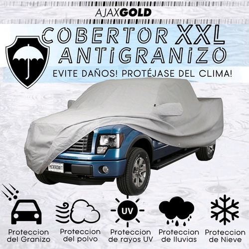 Imagen 4 de 8 de Funda Cubre Auto Cobertor Antigranizo Pick Up Xxl Premium