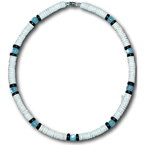 Native Treasure Collar De Concha Heishe Puka De Almeja Blanc