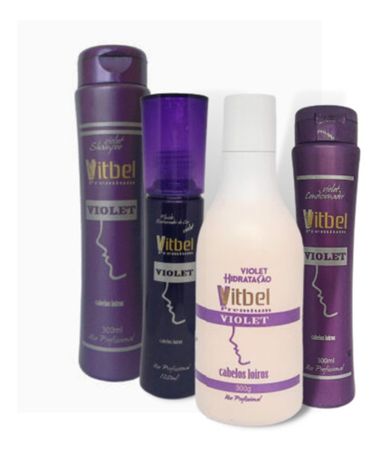(kit) Violet | Vitbel (shamp. + Cond. + Máscara + Fluído)