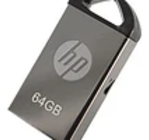 Pendrive 64gb Hp Nano Metálico Color Plateado