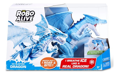 Robo Alive Ice Dragon Camina Ruge Movimiento Dinosaurio