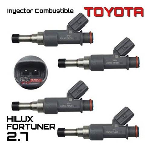 Inyector Combustible Toyota Hilux Fortuner 2.7 2006 Al 2016