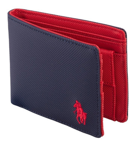 Imagen 1 de 5 de Cartera Hpc Polo En Tejido Texturizado Con Logo