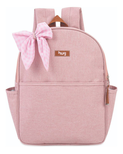 Bolsa Mochila Maternidade Bebê Mescla Rosa - Hug