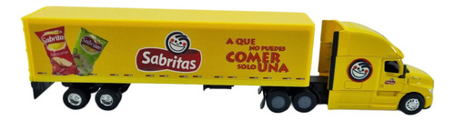 Tráiler Freightliner Cascadia Logos Esc 1:64 Sin Caja Color Amarillo