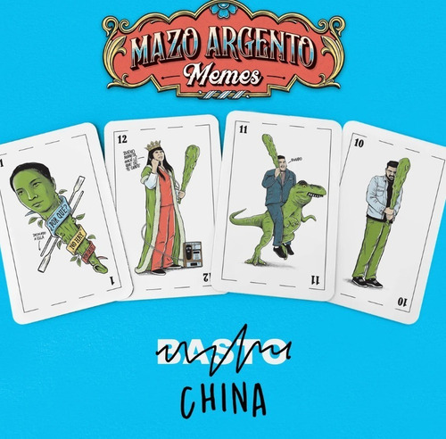 Imagen 2 de 5 de Mazo De Cartas Españolas Argento Memmes Poppular Cartas