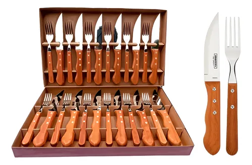 comprar Juego De Cubiertos Tramontina Con Cuchillos Para Asado