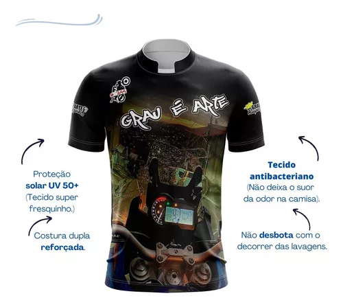 Camisa Camiseta Peita Motos 244 Não É Crime - Grau É Arte