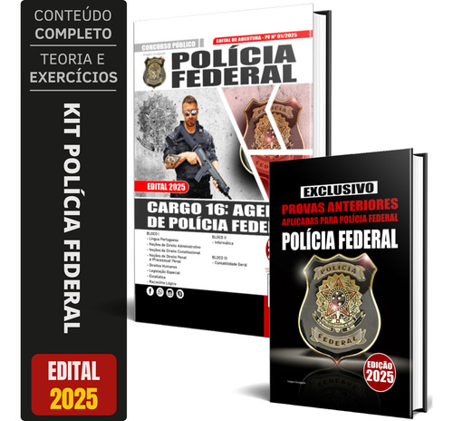 Kit Apostila Concurso Polícia Federal - Agente + Provas
