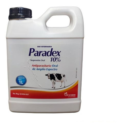 Imagen 1 de 1 de Paradex 10% 1 Litro Desparasitante Caballos, Vacas Biochem