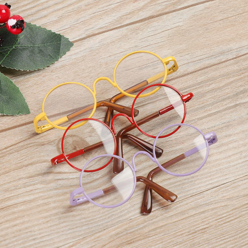 Gafas En Miniatura Con Lentes Transparentes En Forma Redonda