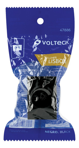 Dimmer Giratorio Negro 1.5 Mod Linea Lisboa Volteck 47886