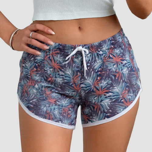 Short Para Mujer De Playa Secado Rápido Con Bolsas