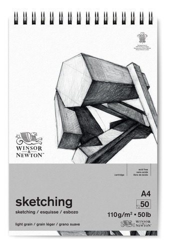 Bloco De Papel Winsor & Newton Sketch A4 110g/m² 50 Fls