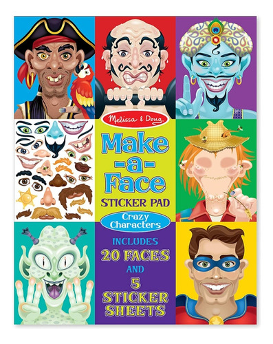 Libro De Stickers Caras Locas. Melissa And Doug. 