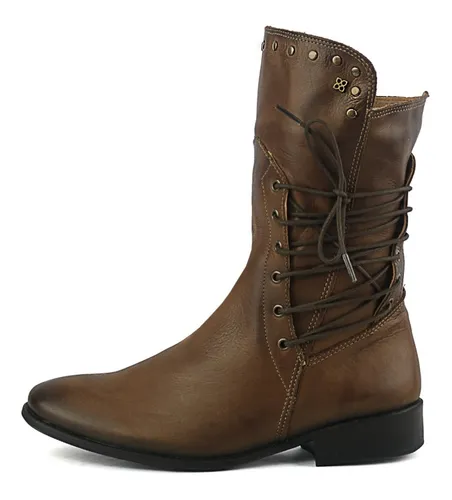 Bota Feminina Perlatto Cano M dio Confort F456 Pinh o