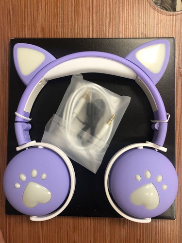 Auricular Bluetooth Micrófono Con Oreja De Gato