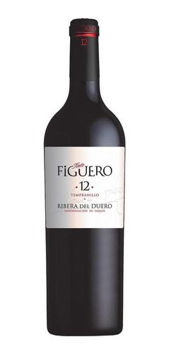 Vino tinto Tempranillo Figuero 750 ml pack x 12 u