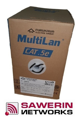 Imagen 2 de 3 de Cable Utp Furukawa Red Cat 5e Bobina 305mts Exterior Cobre