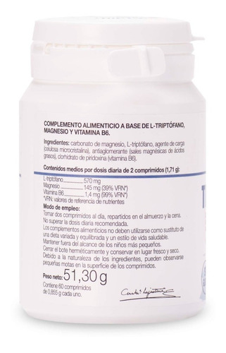 Triptofano Con Magnesio + Vitamina B6 - Ana Maria Lajusticia