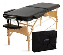 Comprar Camilla Reforzada Sierra Comfort Para Estetica Plegable Con Apoya Brazos SC-501A Negra