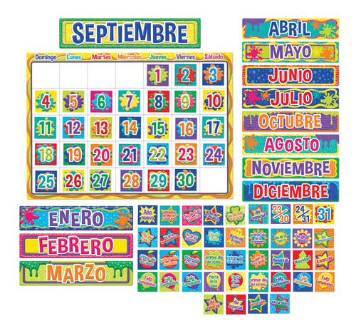 Eureka Color My World Calendario Español Tablon Anuncio Aula