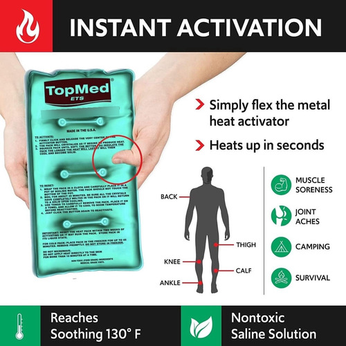 Instant Reusable Heat Pack, Reusable Hand Warmer, Instant To