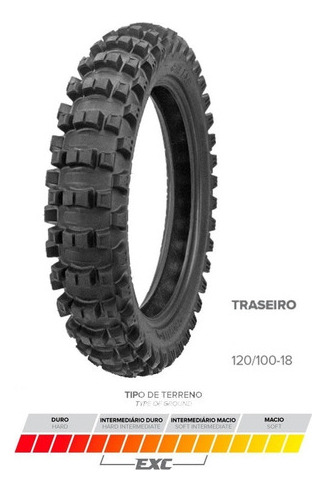 Pneu Exc Soft Faixa Azul Borilli 110/100-18